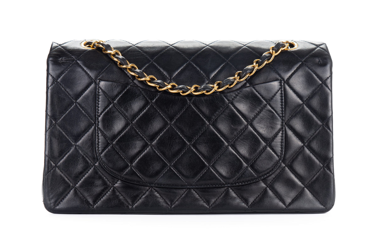 Chanel Medium Classic Flap Vintage Black Lambskin Gold Hardware - view 3