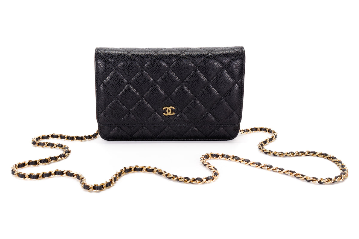 Chanel Wallet On Chain Black Caviar Gold Hardware - view 10