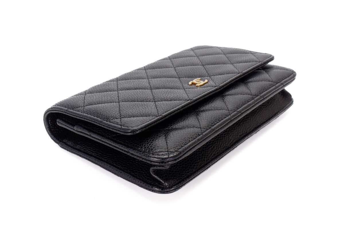 Chanel Wallet On Chain Black Caviar Gold Hardware - view 11