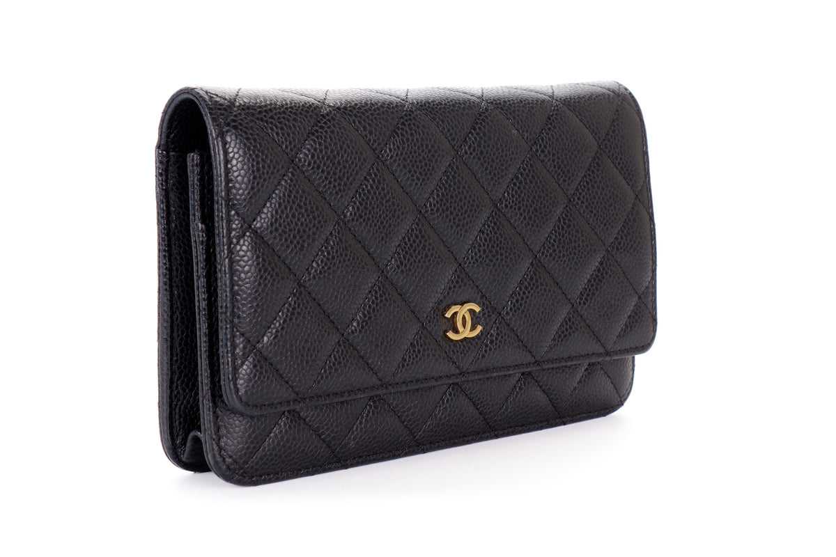 Chanel Wallet On Chain Black Caviar Gold Hardware - view 2