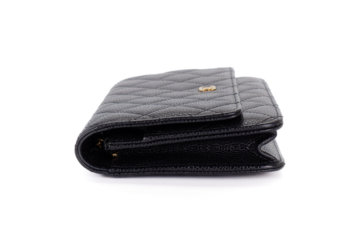 Chanel Wallet On Chain Black Caviar Gold Hardware - view 5