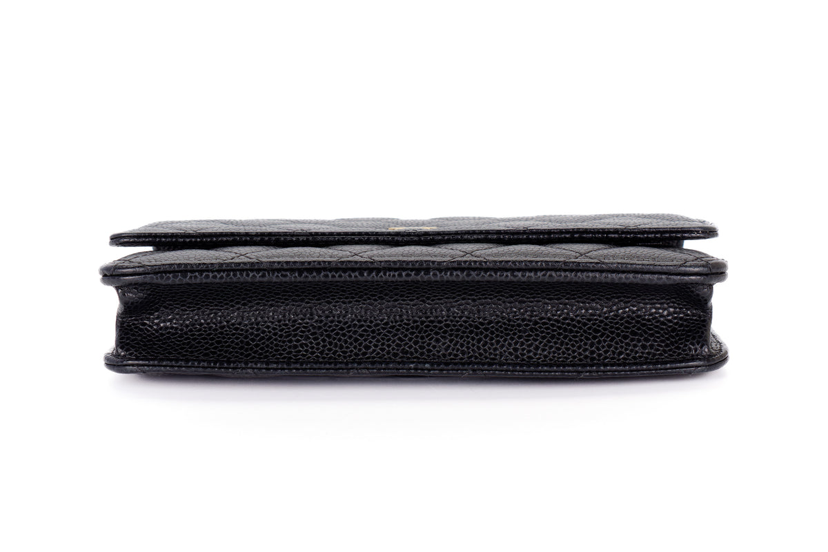 Chanel Wallet On Chain Black Caviar Gold Hardware - view 6