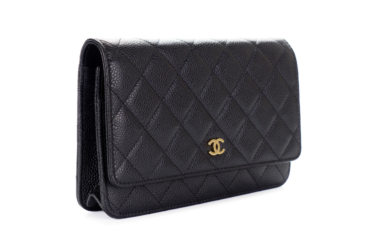 Chanel Wallet On Chain Black Caviar Gold Hardware - view 2