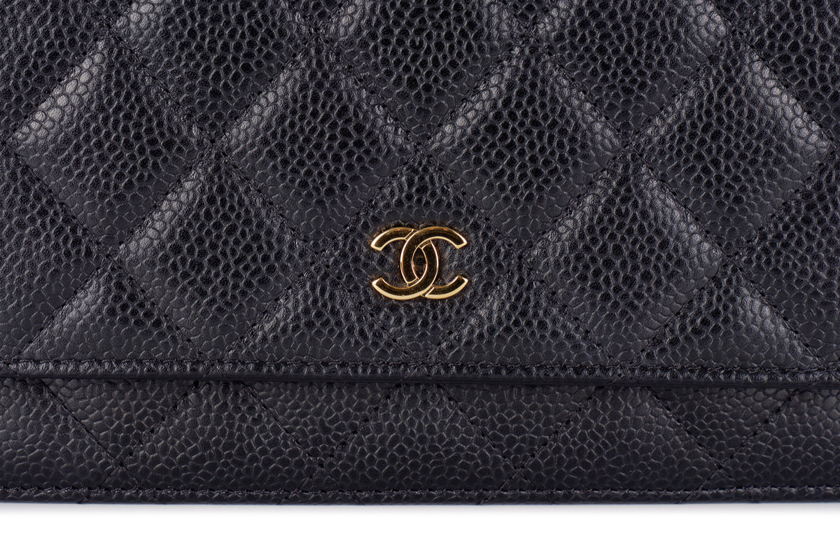 Chanel Wallet On Chain Black Caviar Gold Hardware - view 7