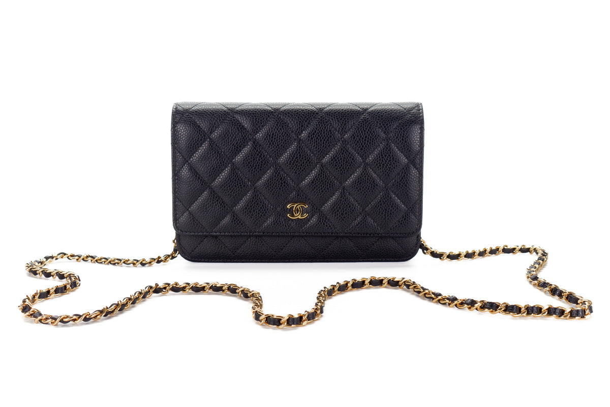 Chanel Wallet On Chain Black Caviar Gold Hardware - view 8