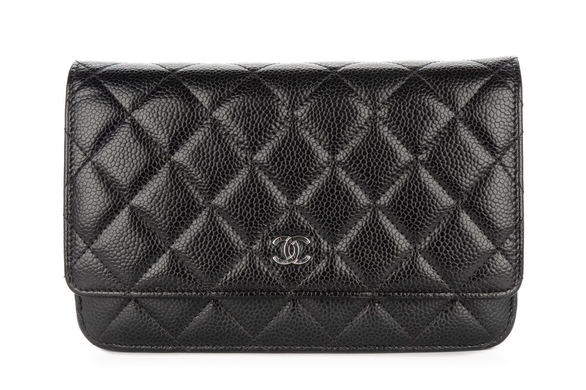 Chanel Wallet On Chain Black Caviar Silver Hardware - view 1