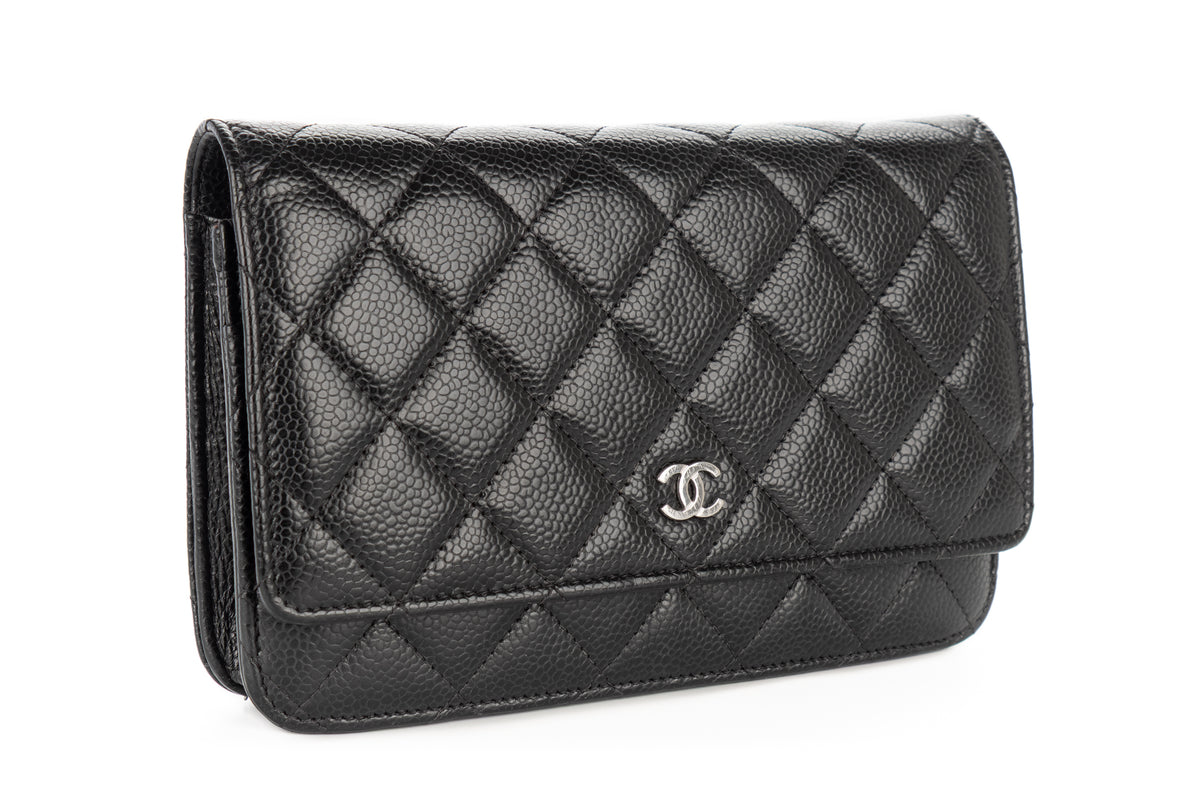 Chanel Wallet On Chain Black Caviar Silver Hardware - view 2