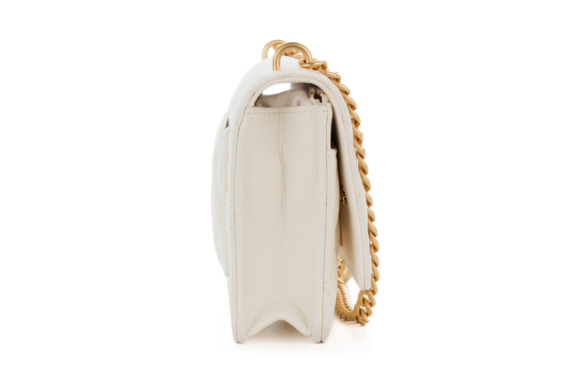 Chanel Wallet On Chain White Caviar Gold Hardware - view 5