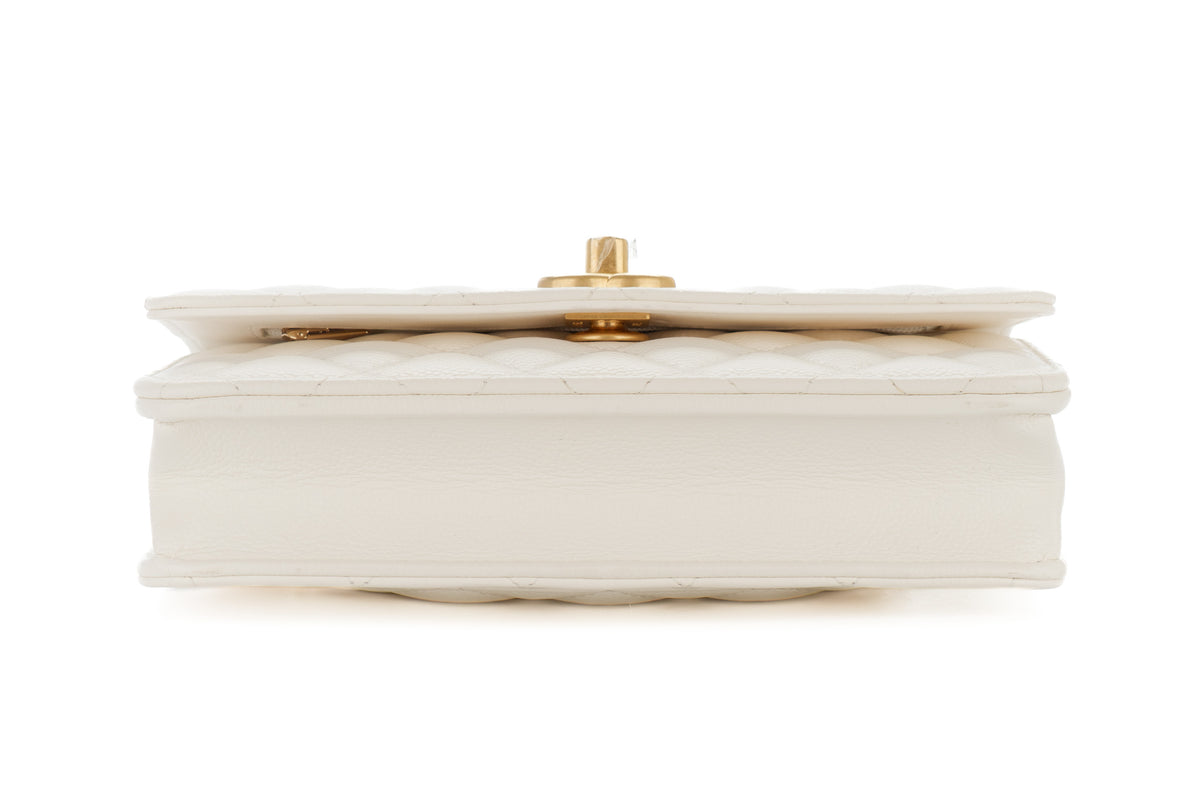 Chanel Wallet On Chain White Caviar Gold Hardware - view 6