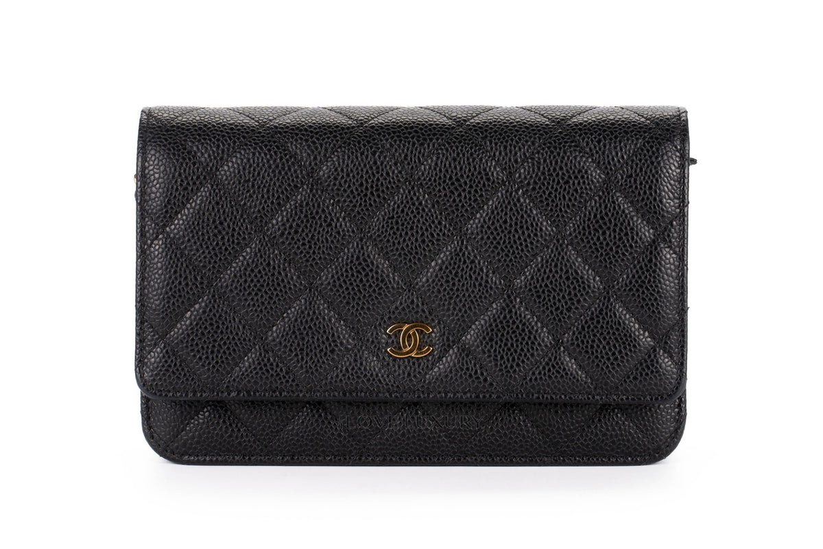 Chanel Wallet On Chain Black Caviar Gold Hardware - view 1