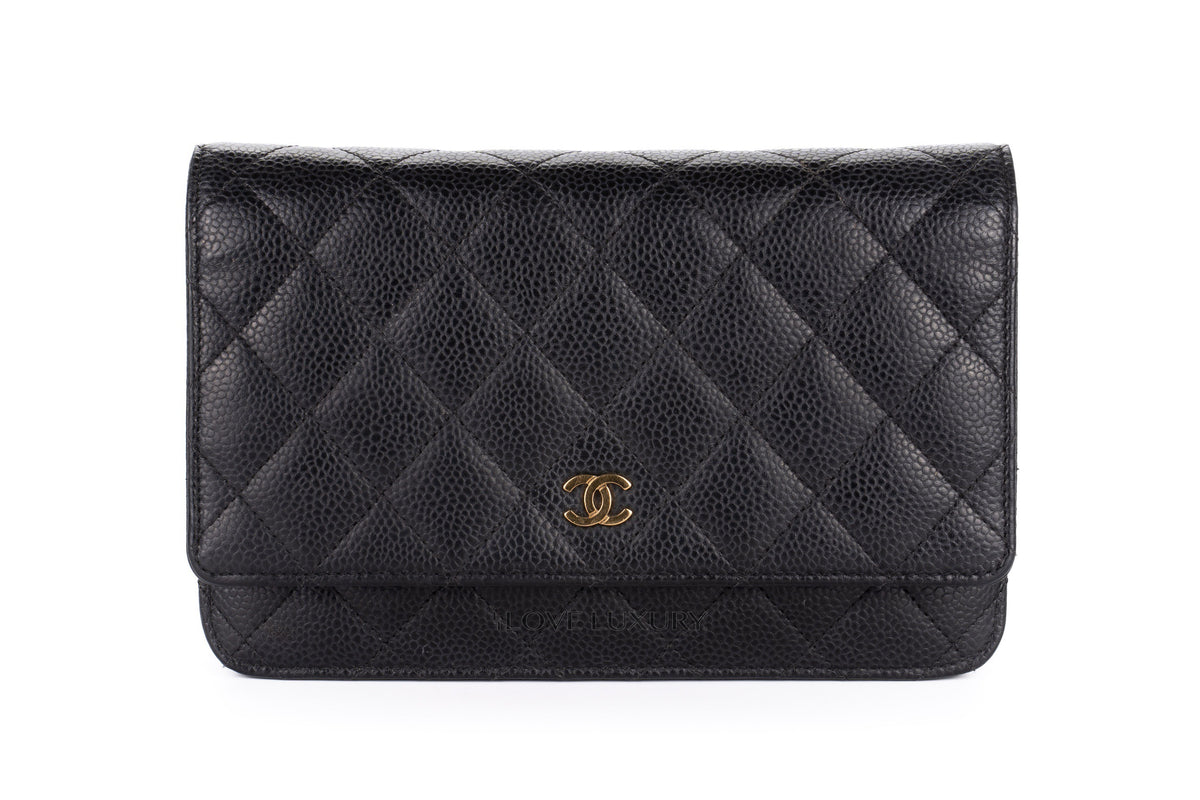 Chanel Wallet On Chain Black Caviar Gold Hardware - view 1