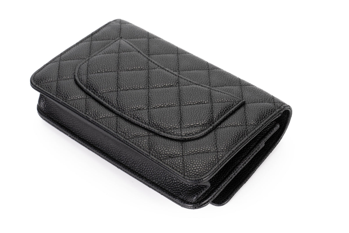 Chanel Wallet On Chain Black Caviar Gold Hardware - view 14