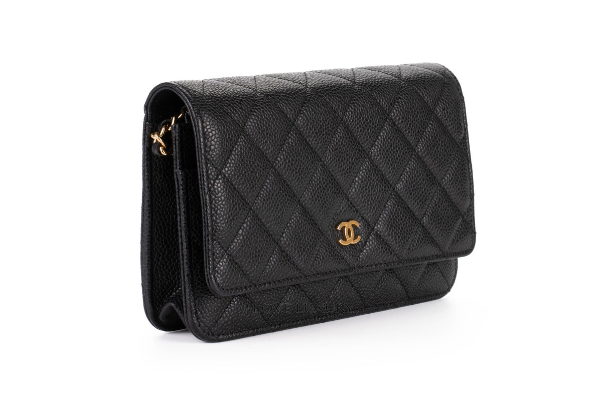Chanel Wallet On Chain Black Caviar Gold Hardware - view 2