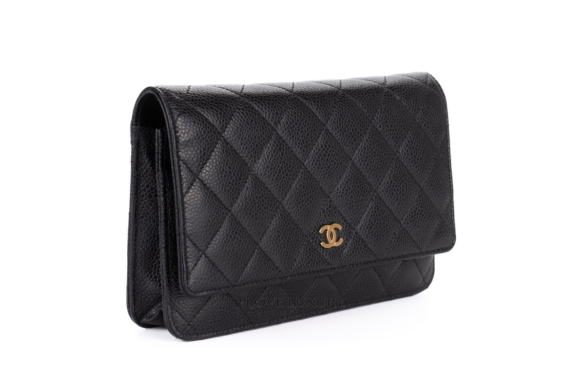 Chanel Wallet On Chain Black Caviar Gold Hardware - view 2