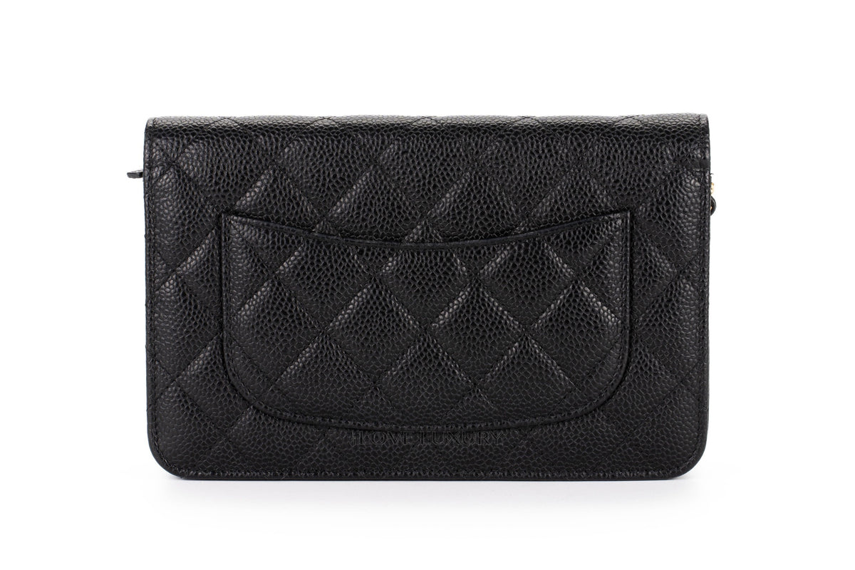 Chanel Wallet On Chain Black Caviar Gold Hardware - view 3
