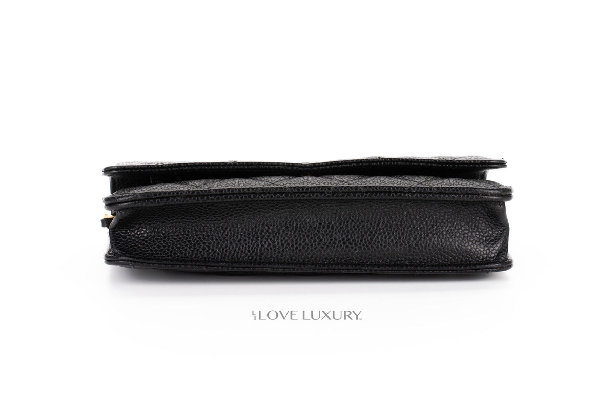 Chanel Wallet On Chain Black Caviar Gold Hardware - view 6