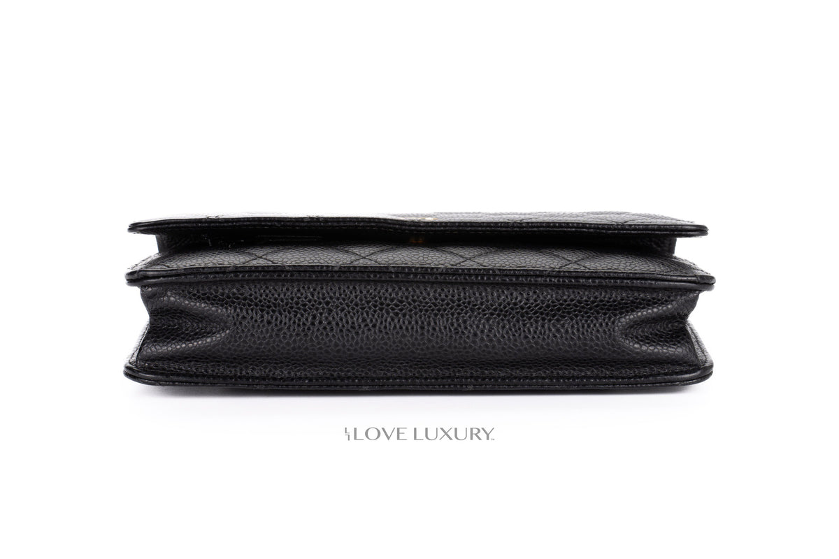 Chanel Wallet On Chain Black Caviar Gold Hardware - view 6