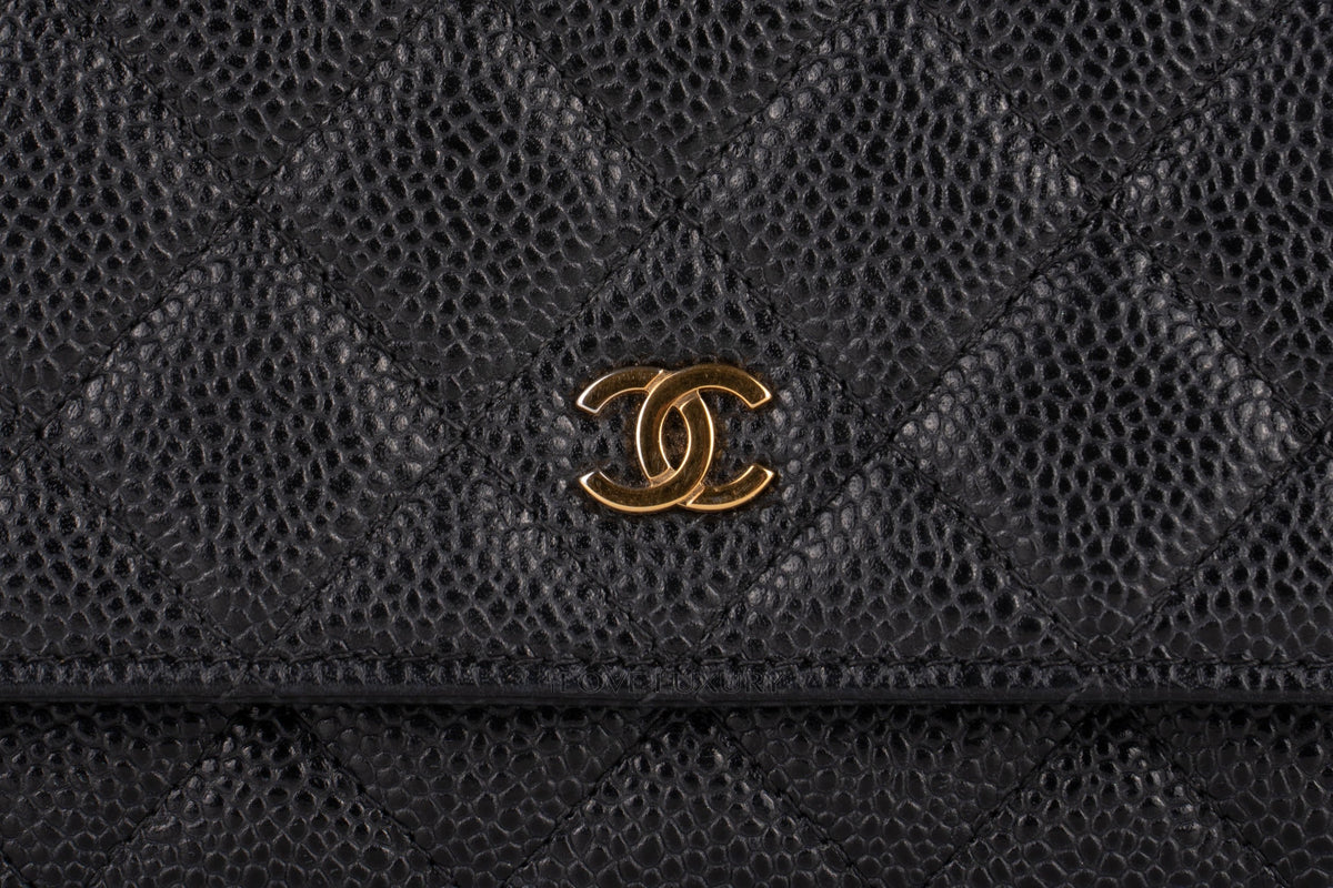 Chanel Wallet On Chain Black Caviar Gold Hardware - view 7