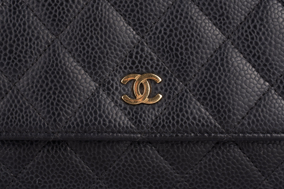 Chanel Wallet On Chain Black Caviar Gold Hardware - view 7