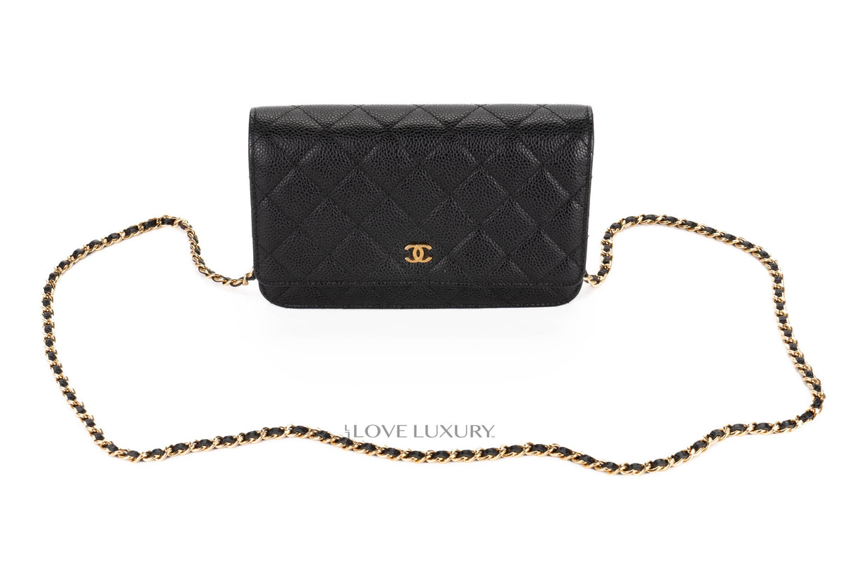 Chanel Wallet On Chain Black Caviar Gold Hardware - view 8