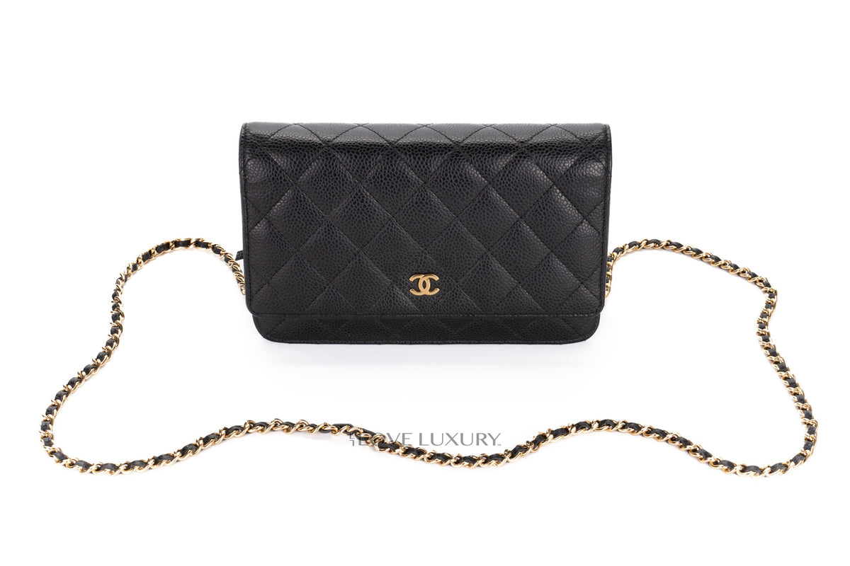 Chanel Wallet On Chain Black Caviar Gold Hardware - view 8