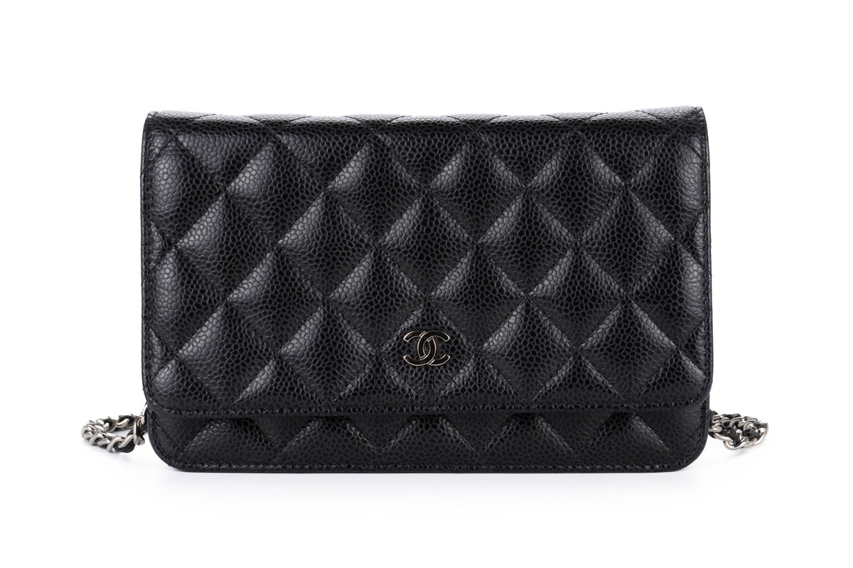Chanel Wallet On Chain Black Caviar Silver Hardware - view 1