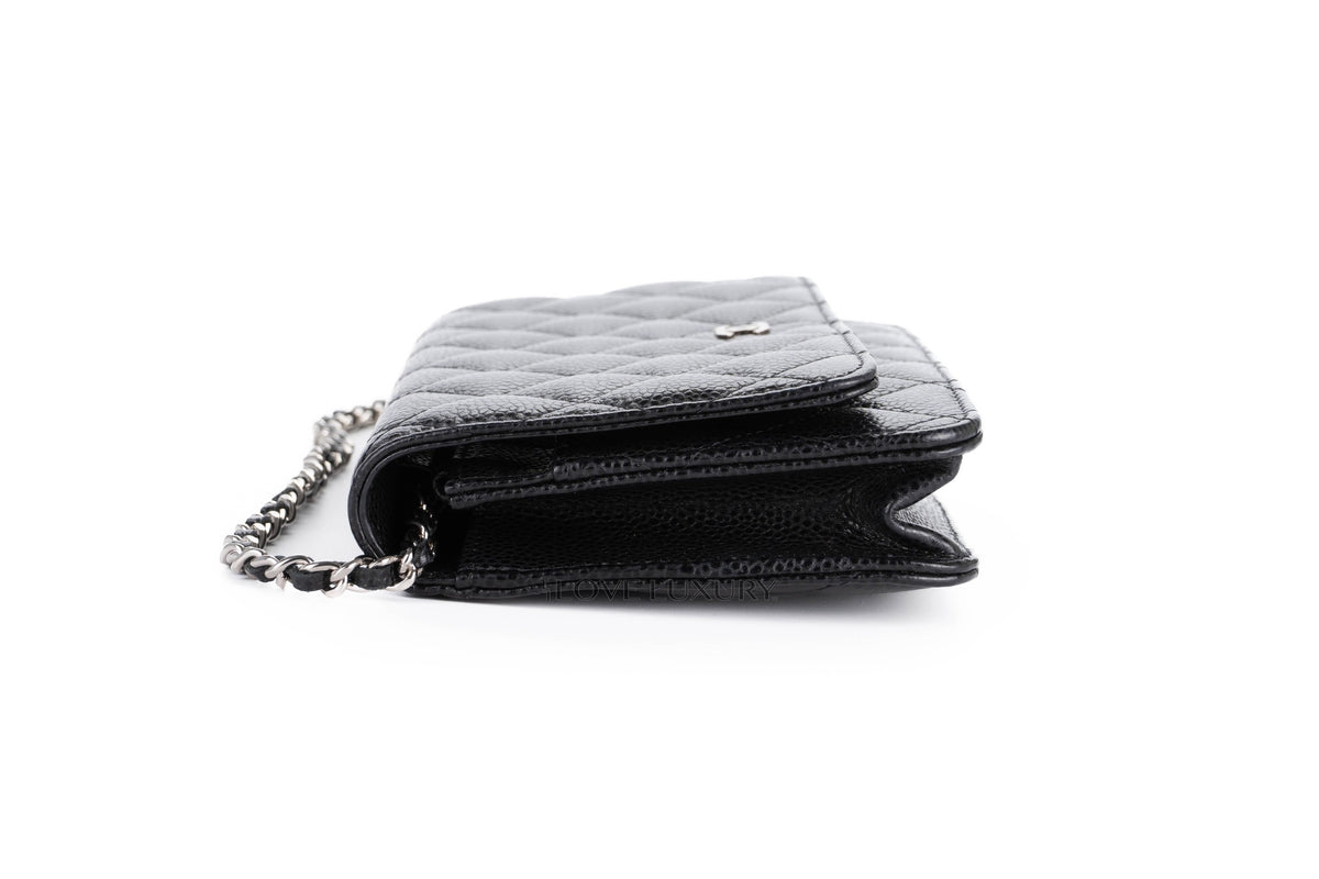 Chanel Wallet On Chain Black Caviar Silver Hardware - view 5
