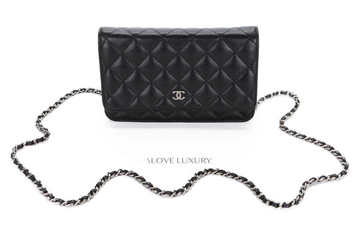 Chanel Wallet On Chain Black Caviar Silver Hardware - view 8