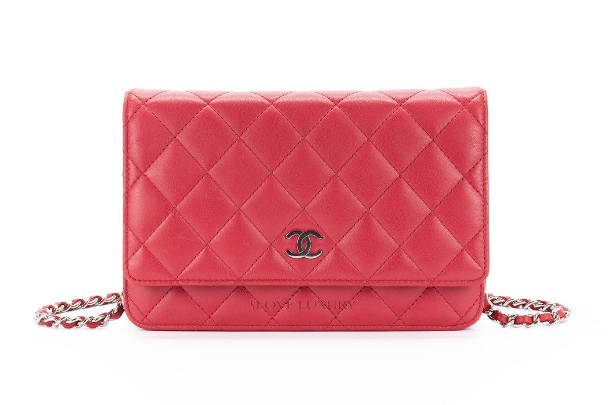 Chanel Wallet On Chain Pink Lambskin Silver Hardware - view 1