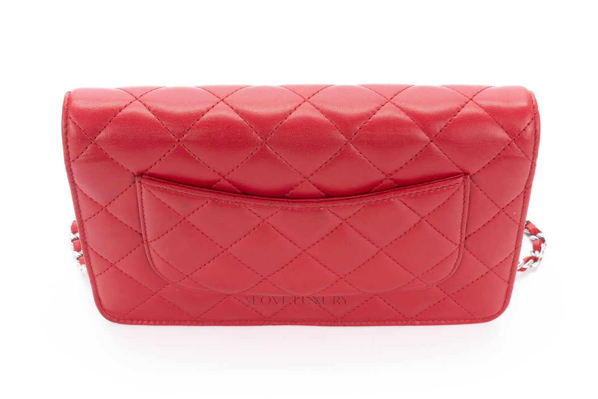Chanel Wallet On Chain Pink Lambskin Silver Hardware - view 15