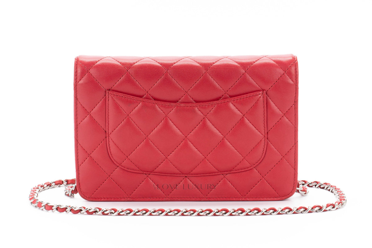 Chanel Wallet On Chain Pink Lambskin Silver Hardware - view 3