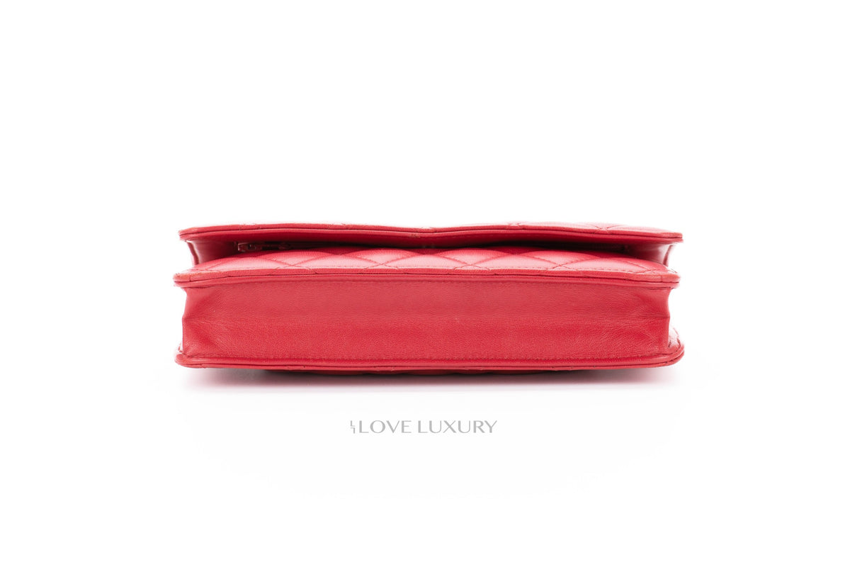 Chanel Wallet On Chain Pink Lambskin Silver Hardware - view 6