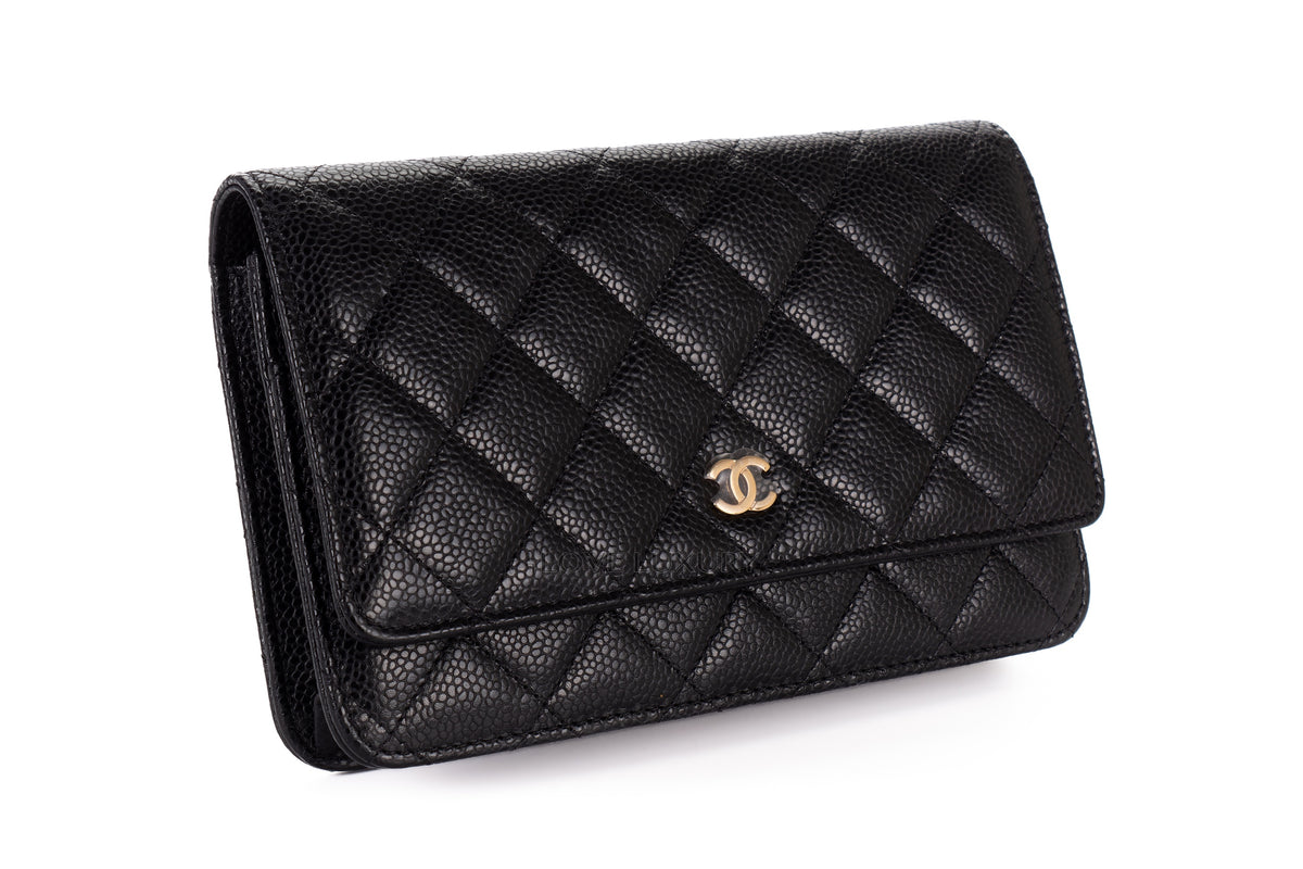 Chanel Wallet On Chain Black Caviar Gold Hardware - view 2