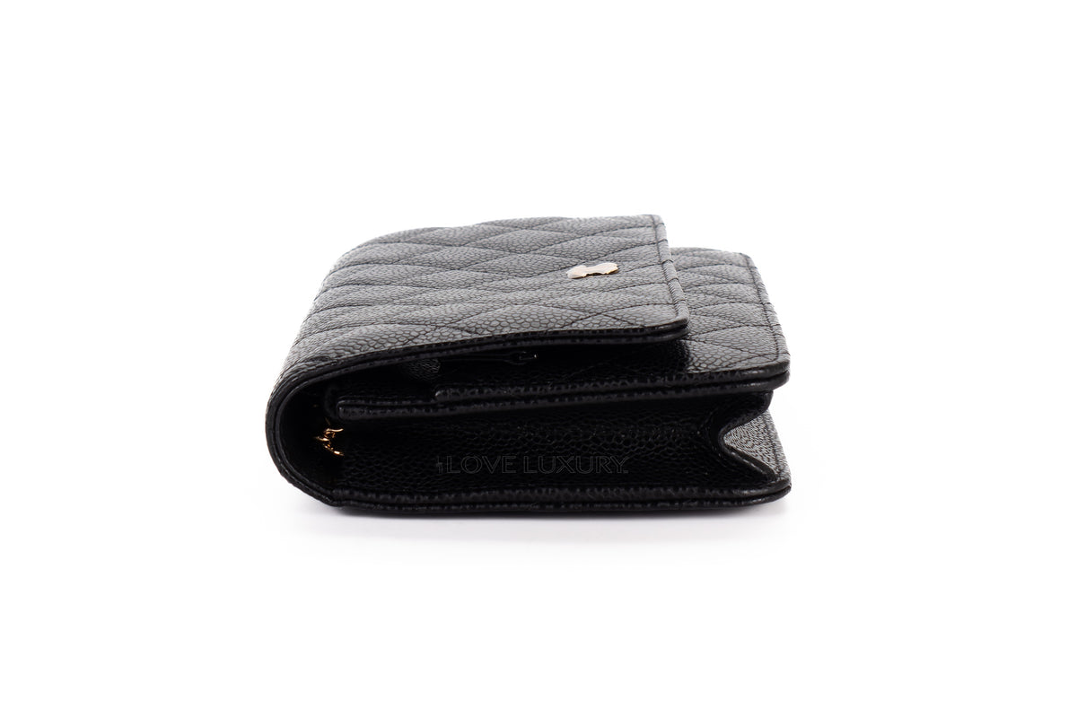 Chanel Wallet On Chain Black Caviar Gold Hardware - view 4