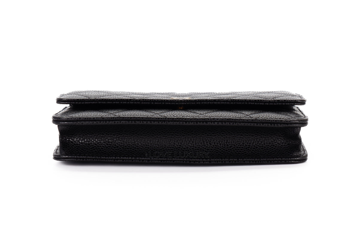 Chanel Wallet On Chain Black Caviar Gold Hardware - view 6