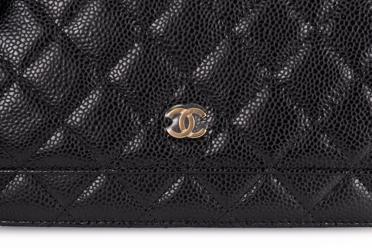 Chanel Wallet On Chain Black Caviar Gold Hardware - view 7