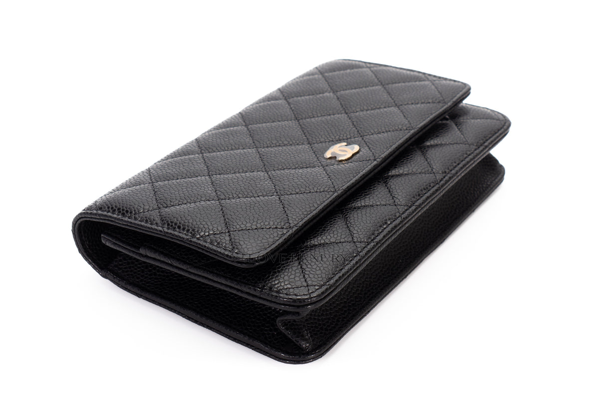 Chanel Wallet On Chain Black Caviar Gold Hardware - view 8