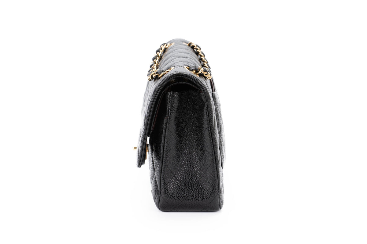 Chanel Medium Classic Flap Black Caviar Gold Hardware - view 4