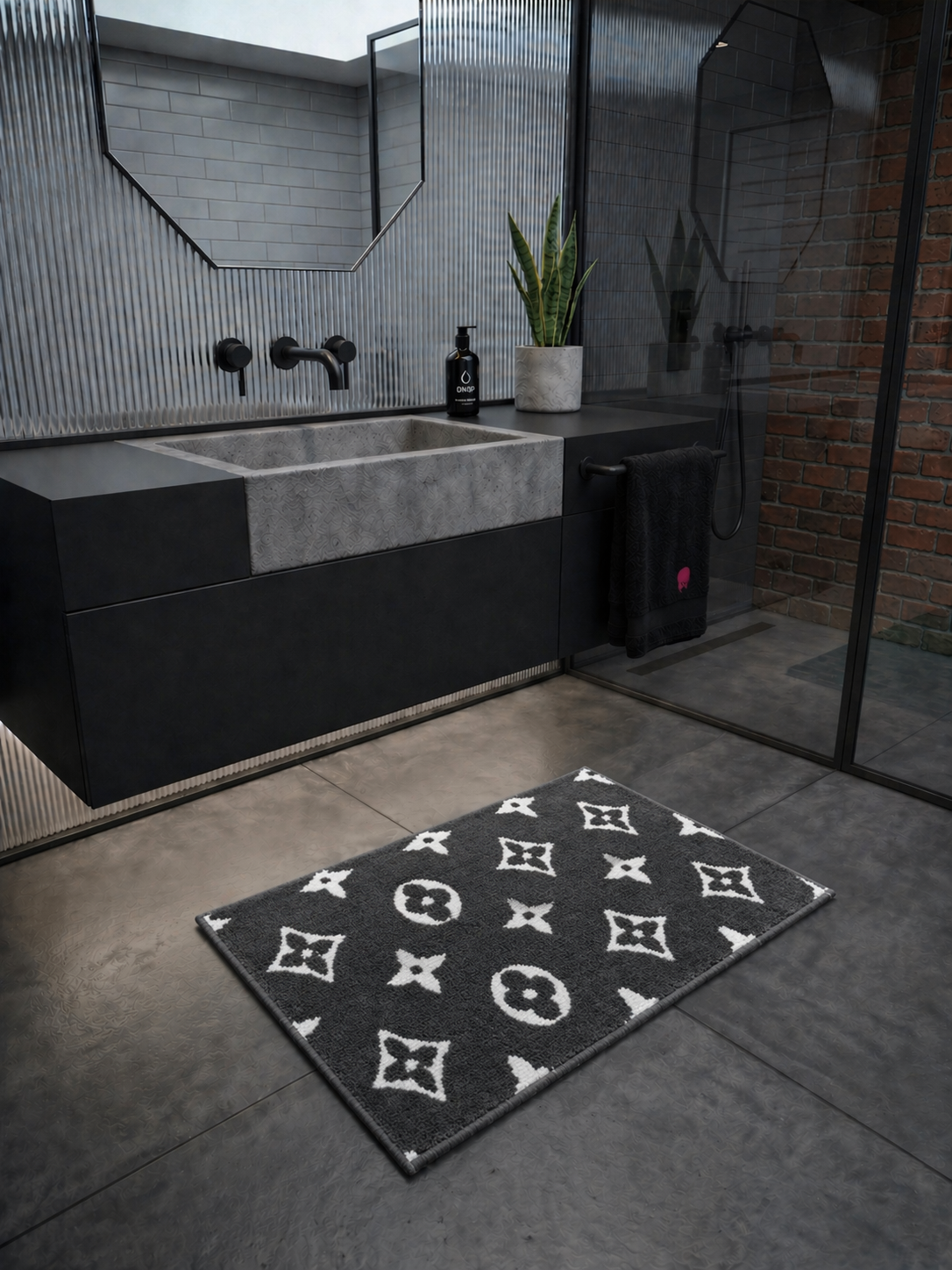 Sup Grey Bath Custom Mat by THE DRIP CO. RUGS