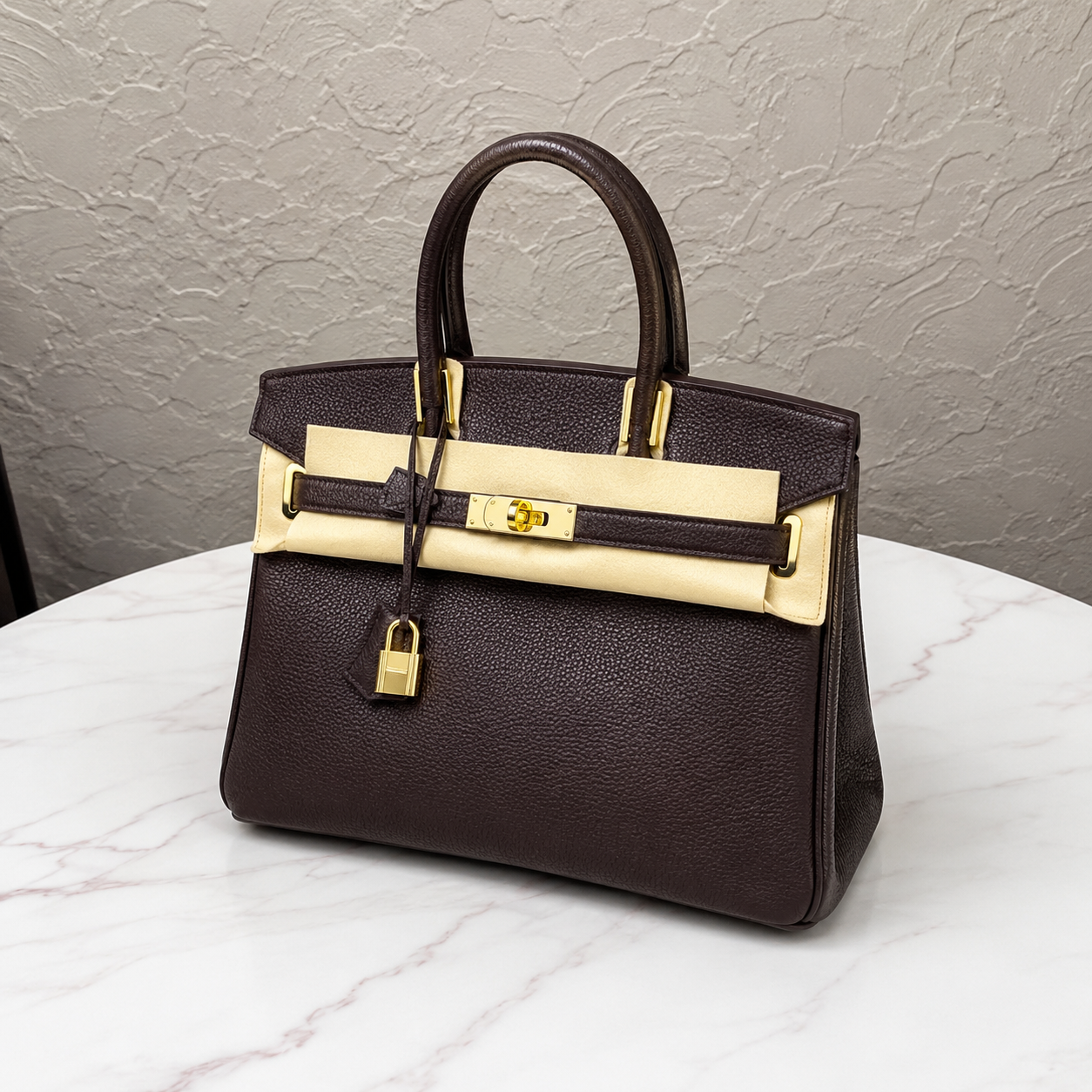 Hermès Birkin 30 – Ebene Togo with Gold Hardware