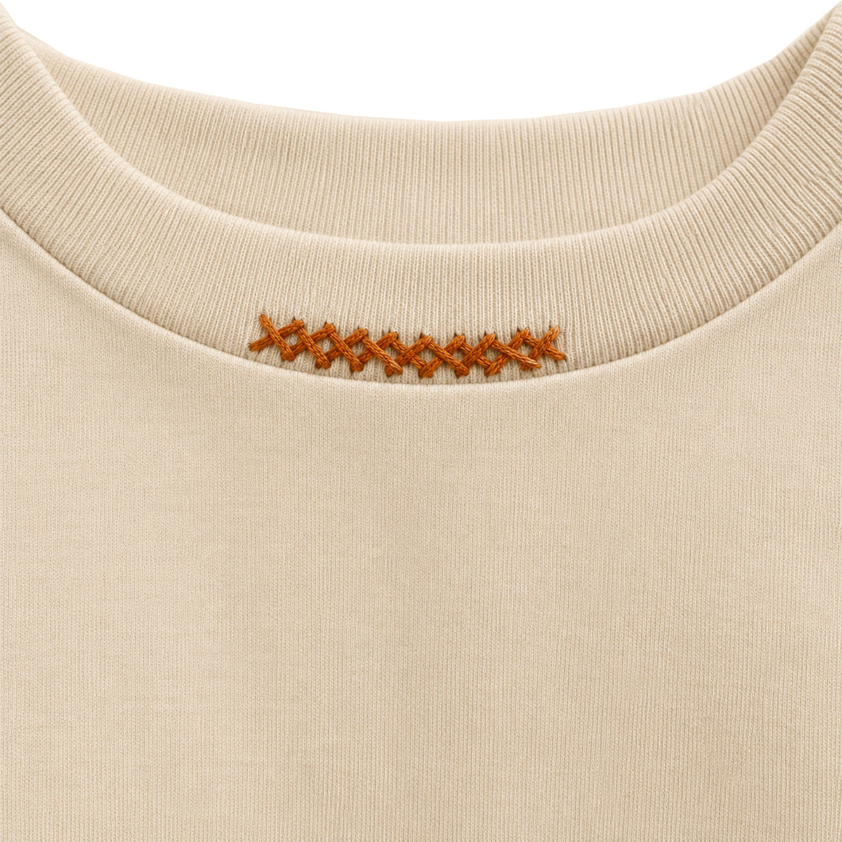 Patch Effect T-shirt in Cream [Unisex] by Beyond Extremes