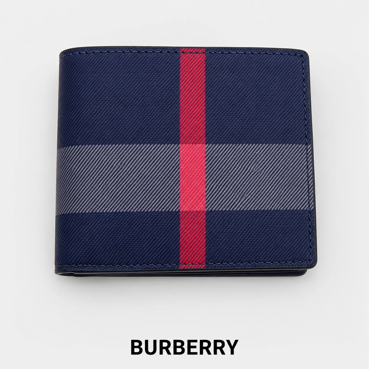 Burberry Checkered Cotton Eight-Card Wallet