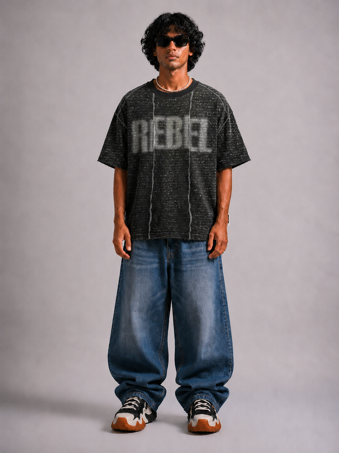 Rebel - Oversized T-shirt (Charcoal) by Instinct First