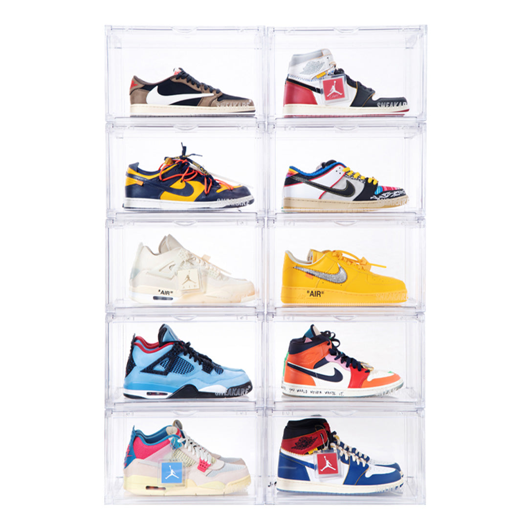 Stack'Em Sneaker Crates | Clear (Side Drop) by Sneakare