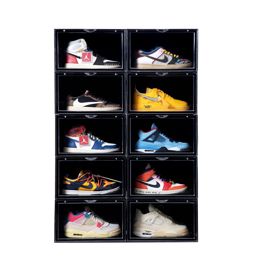 Stack'Em Sneaker Crates | Black (Side Drop) by Sneakare