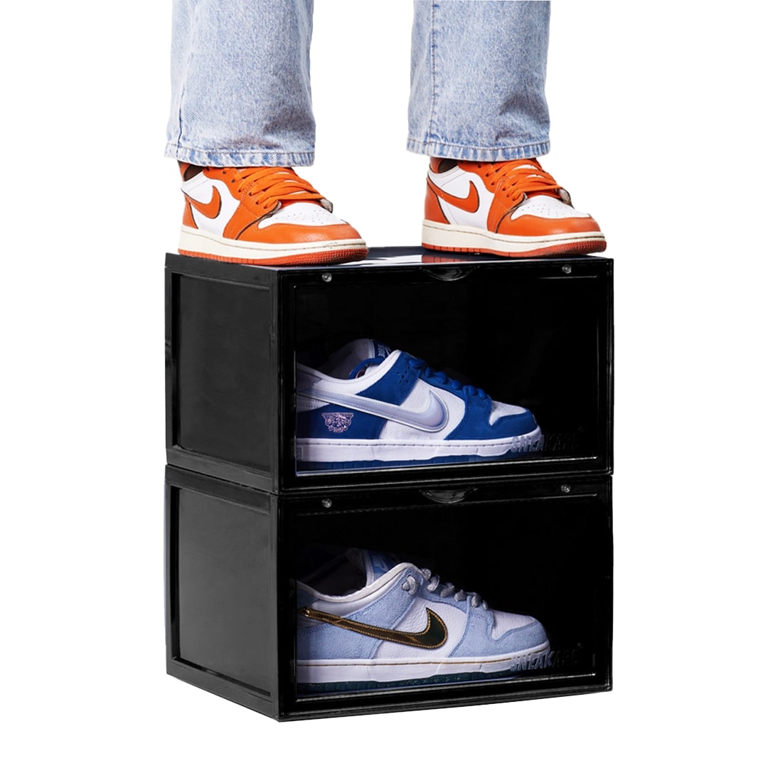 Stack'Em Sneaker Crates | Black (Side Drop) by Sneakare