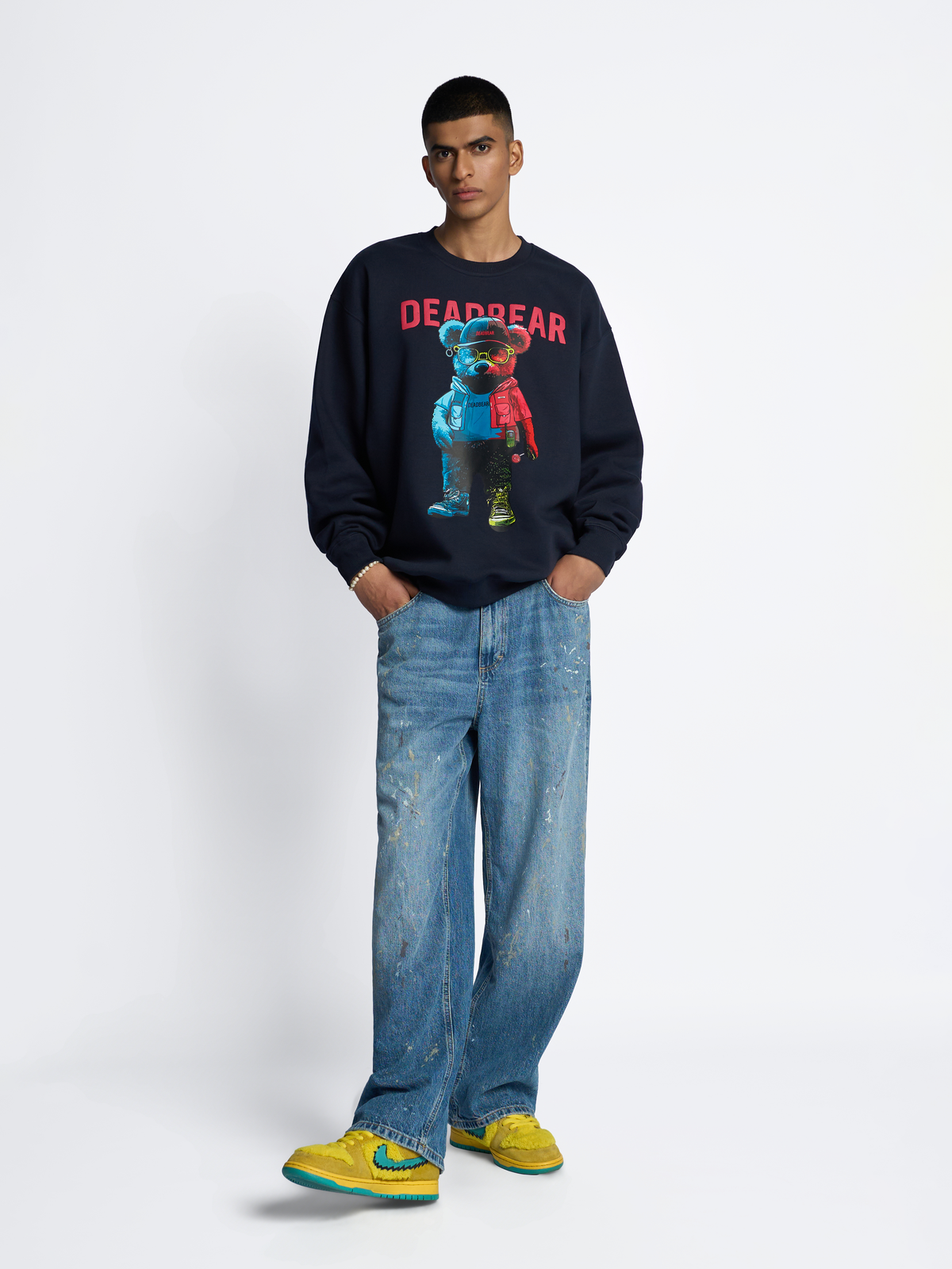 Ted Sweatshirt Navy by DEADBEAR