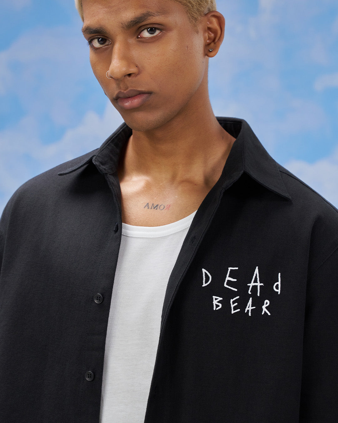 Scribbled Logo Shirt Black by DEADBEAR