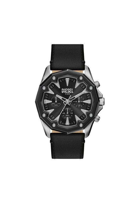 Stinger Black Leather Watch - DZ471000QQQ