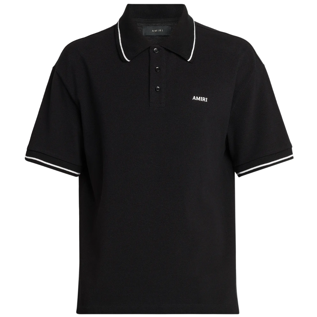 AMIRI POLO TEE BLACK by AMIRI Apparel